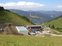Bau einer Bergbahn